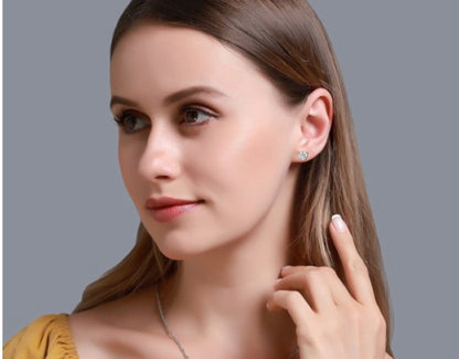 Aurelia Heart Lab Grown Diamond Earrings.