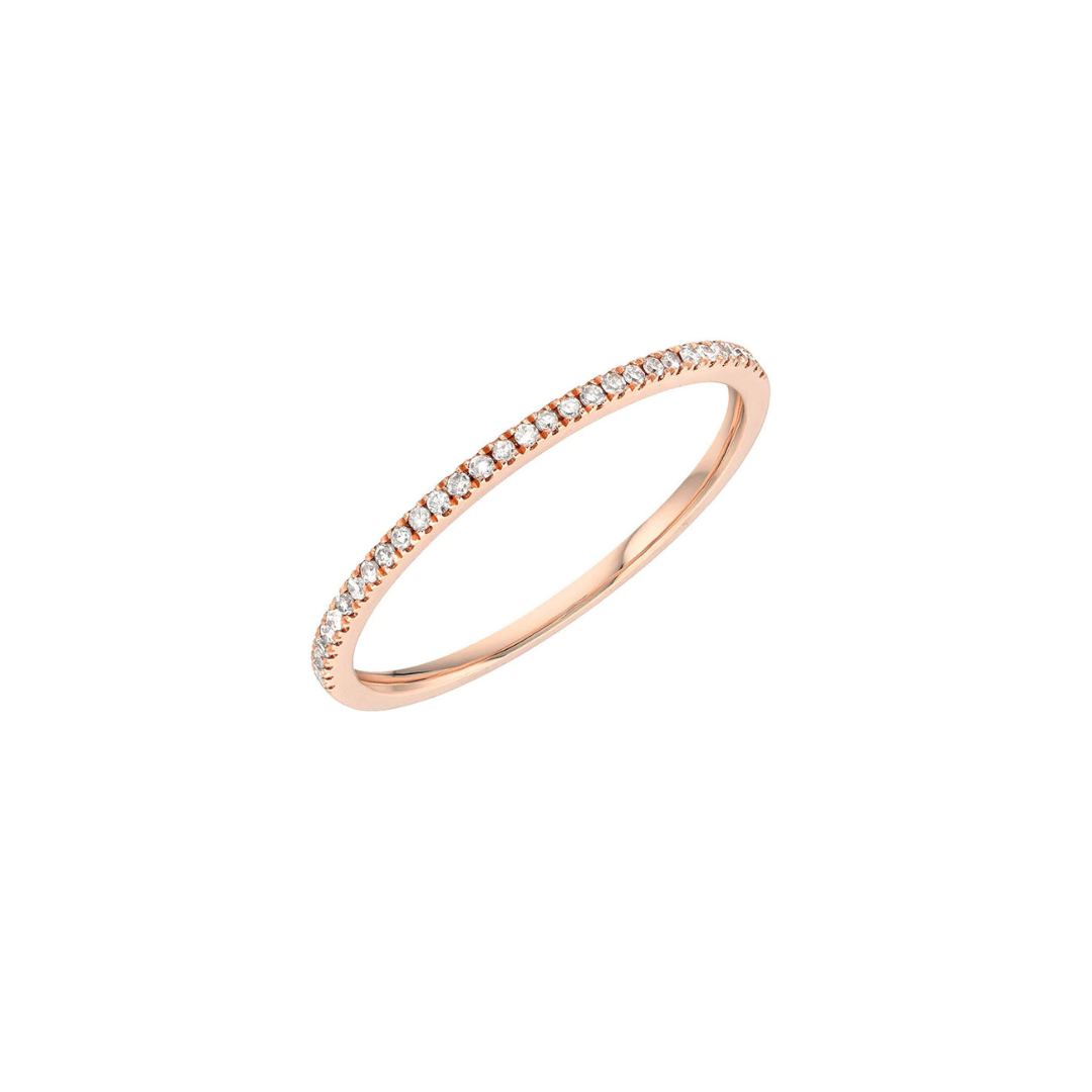 LIVEN CO. THIN DIAMOND HALFWAY BAND GOLD