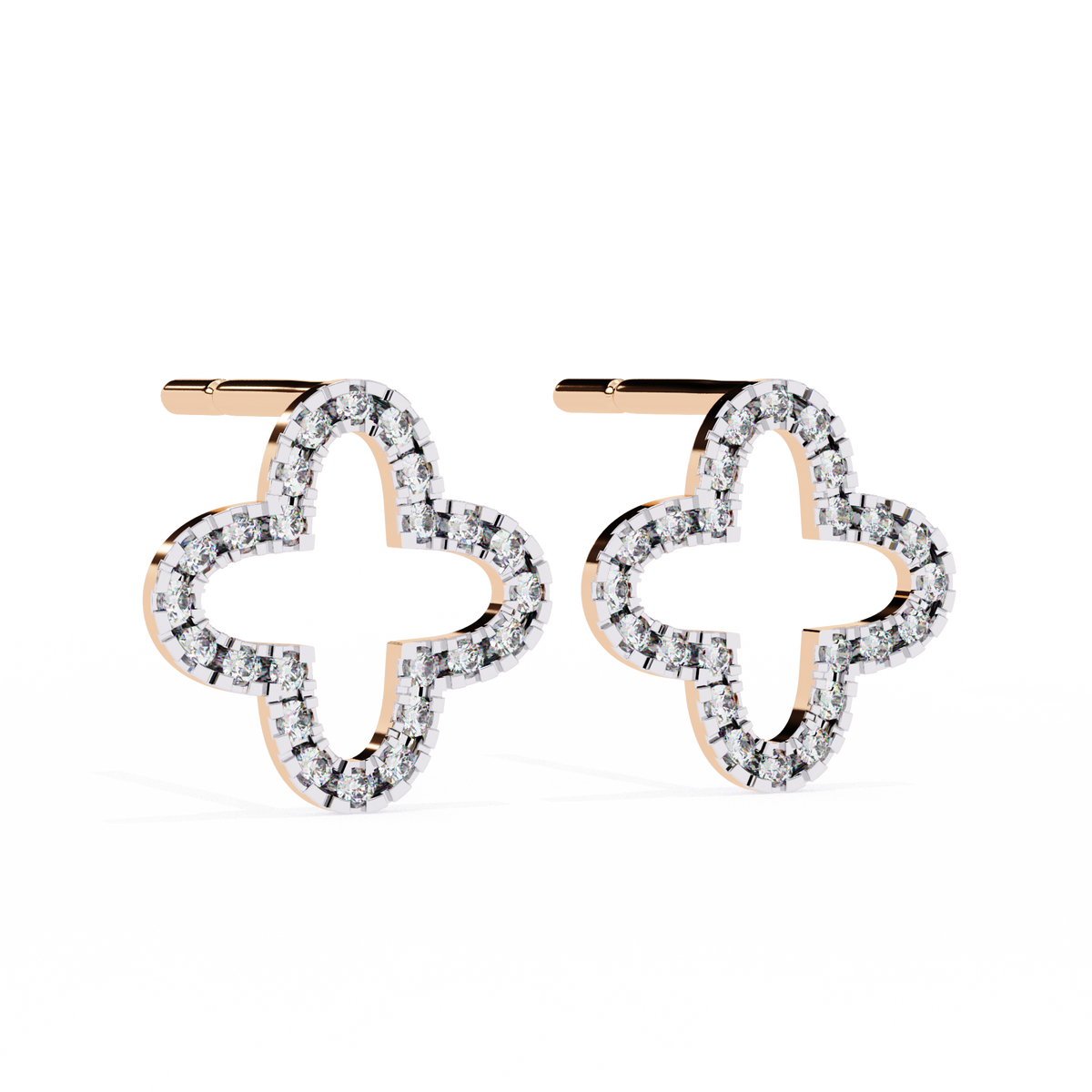 Floral Lab-Grown Diamond Earrings