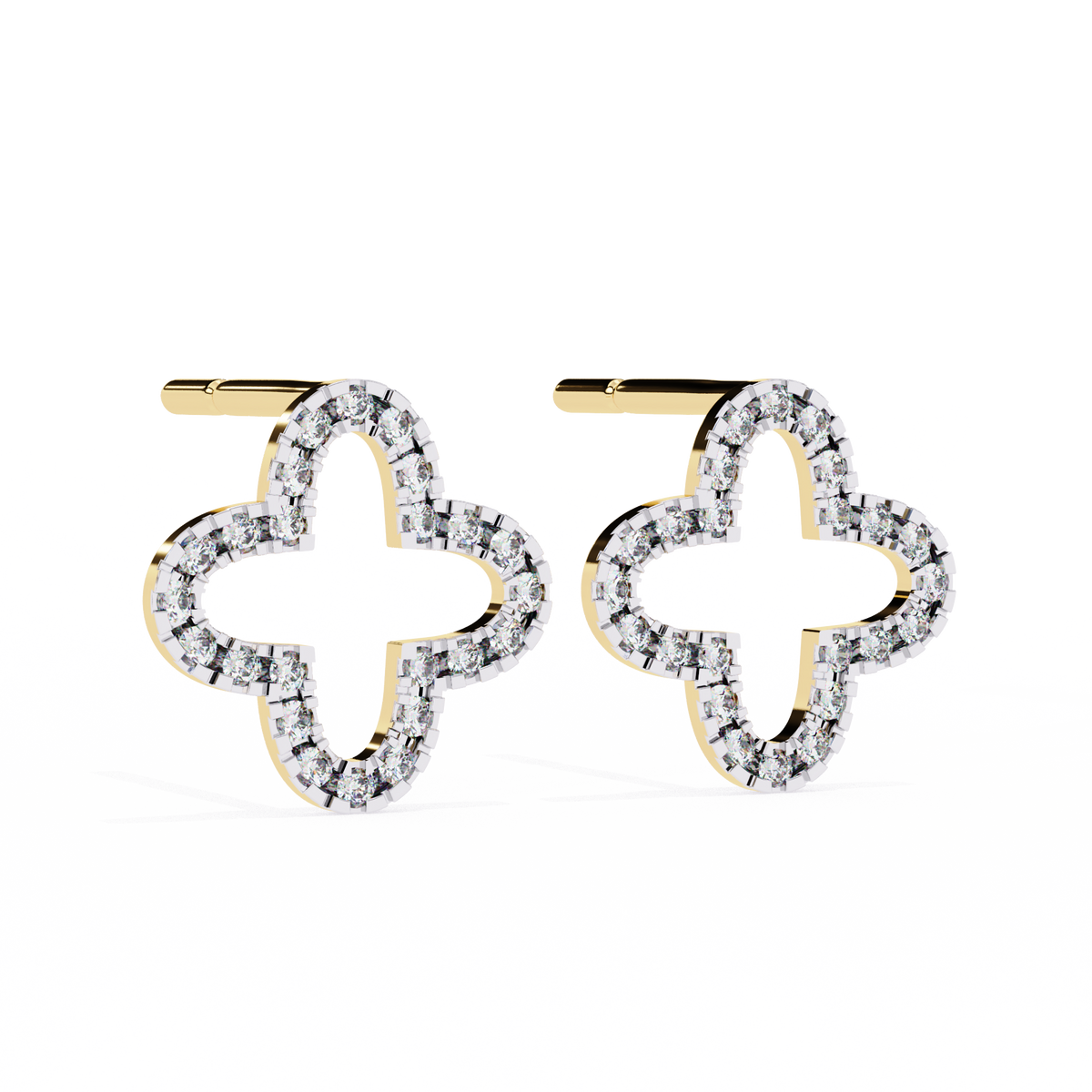 Floral Lab-Grown Diamond Earrings