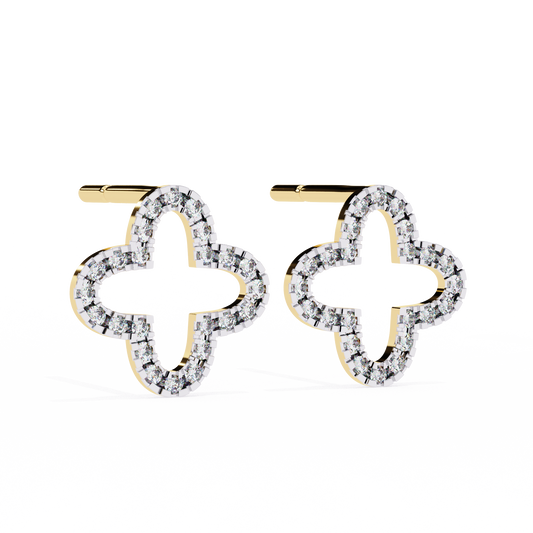 Floral Lab-Grown Diamond Earrings