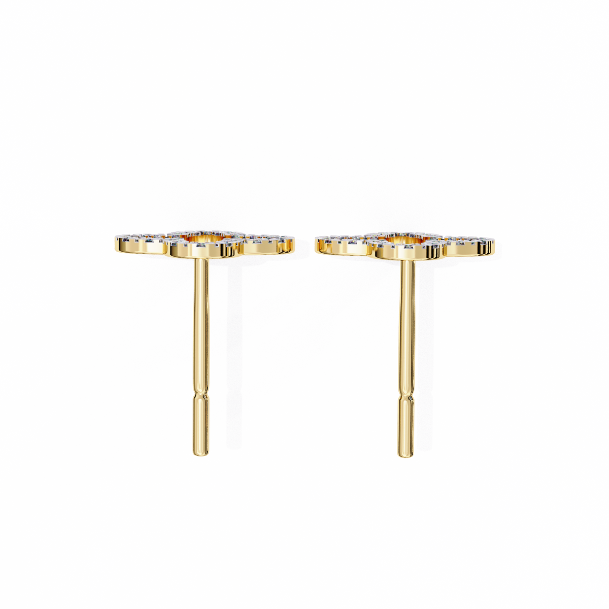 Floral Lab-Grown Diamond Earrings