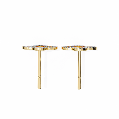Floral Lab-Grown Diamond Earrings