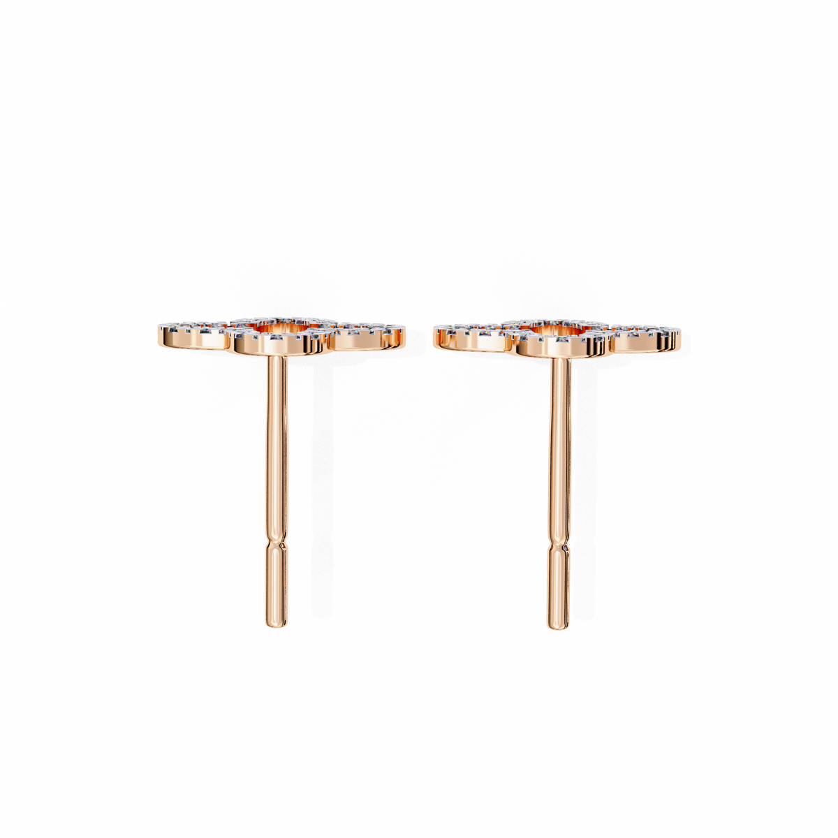 Floral Lab-Grown Diamond Earrings