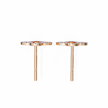 Floral Lab-Grown Diamond Earrings