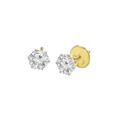 Posh 1 Carat Solitaire Earrings