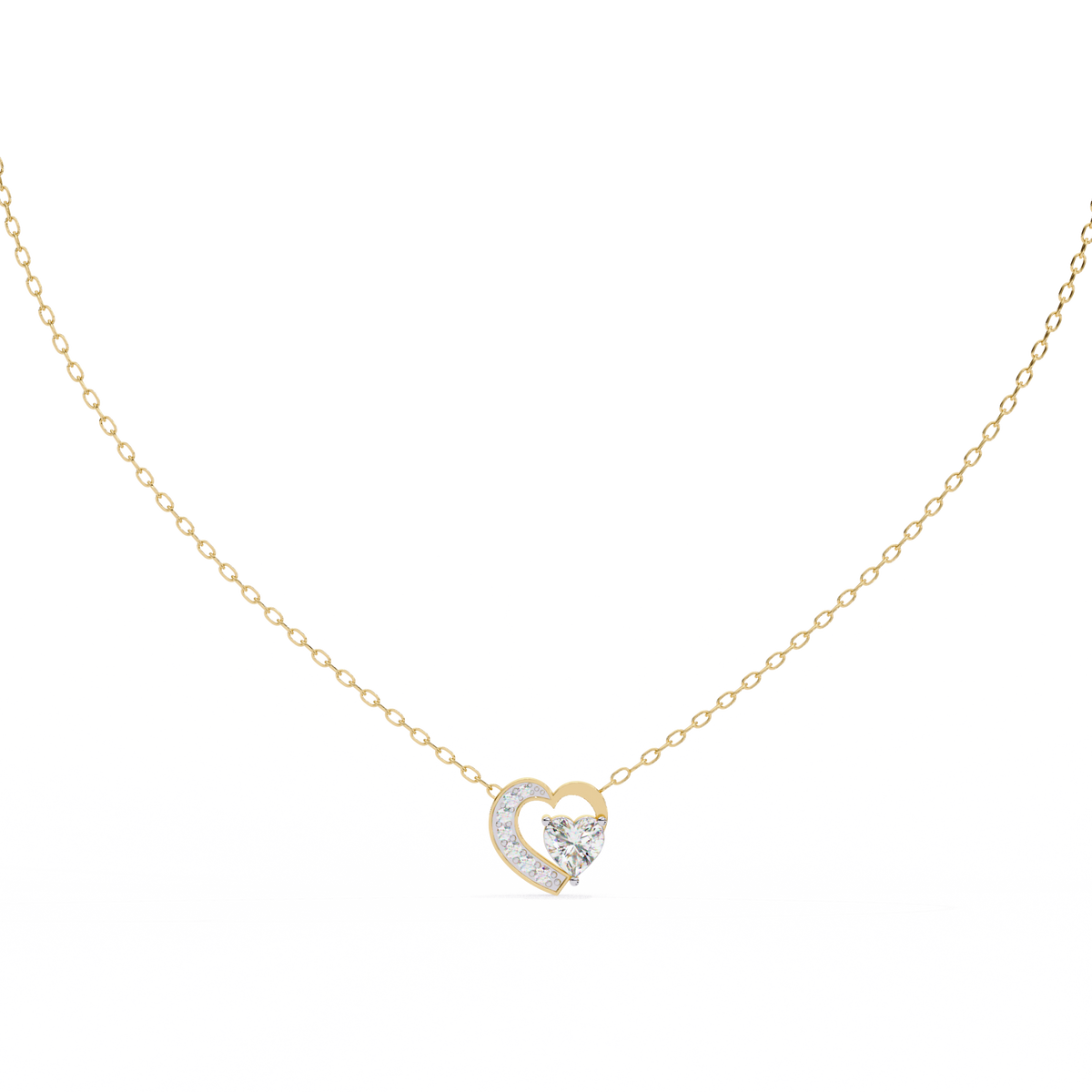 Tilting Hearts Lab Grown Pendants