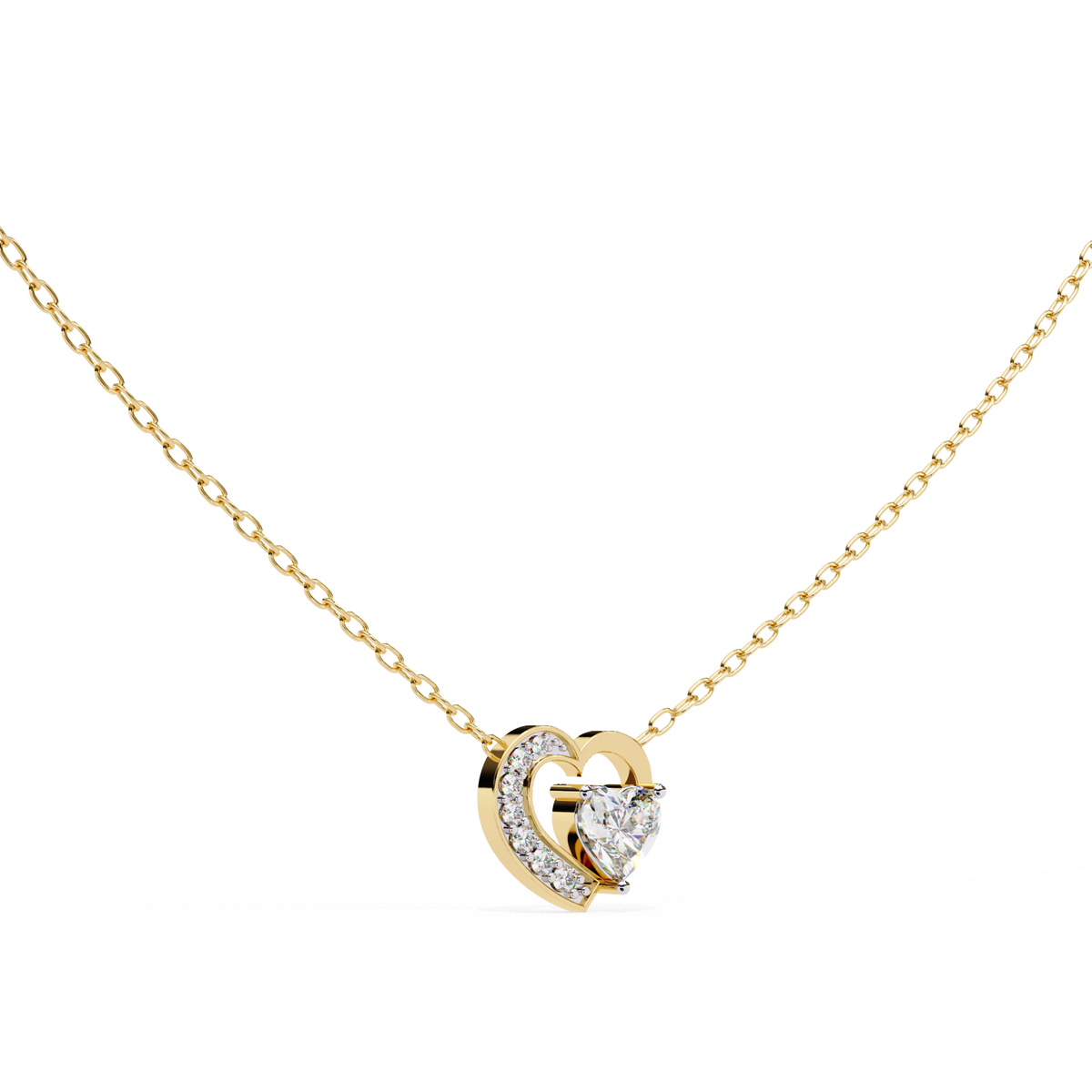 Tilting Hearts Lab Grown Pendants