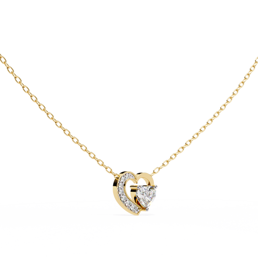 Tilting Hearts Lab Grown Pendants
