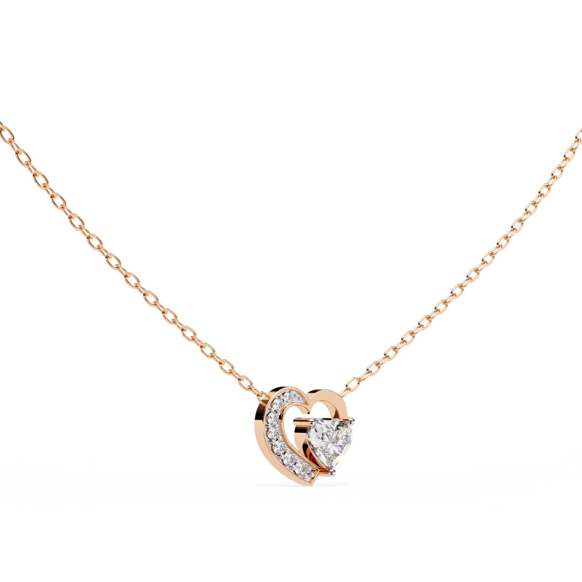 Tilting Hearts Lab Grown Pendants