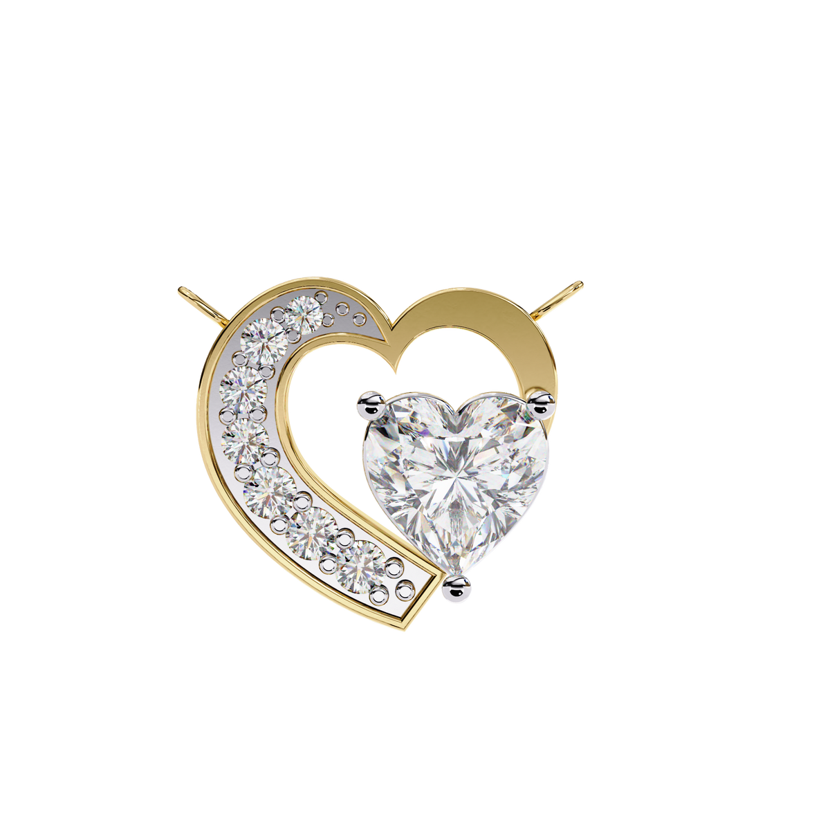 Tilting Hearts Lab Grown Pendants