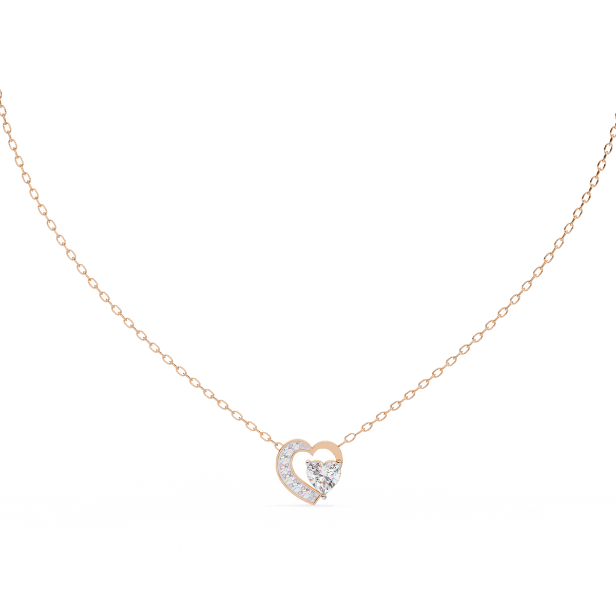 Tilting Hearts Lab Grown Pendants