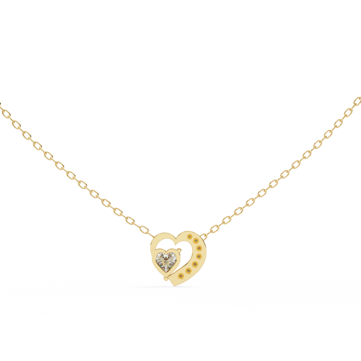 Tilting Hearts Lab Grown Pendants