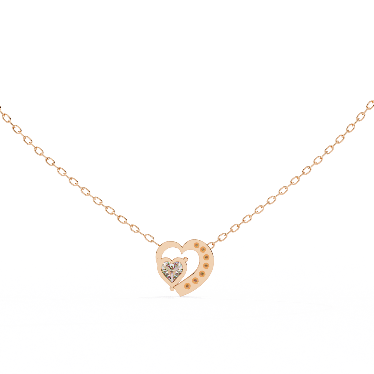 Tilting Hearts Lab Grown Pendants