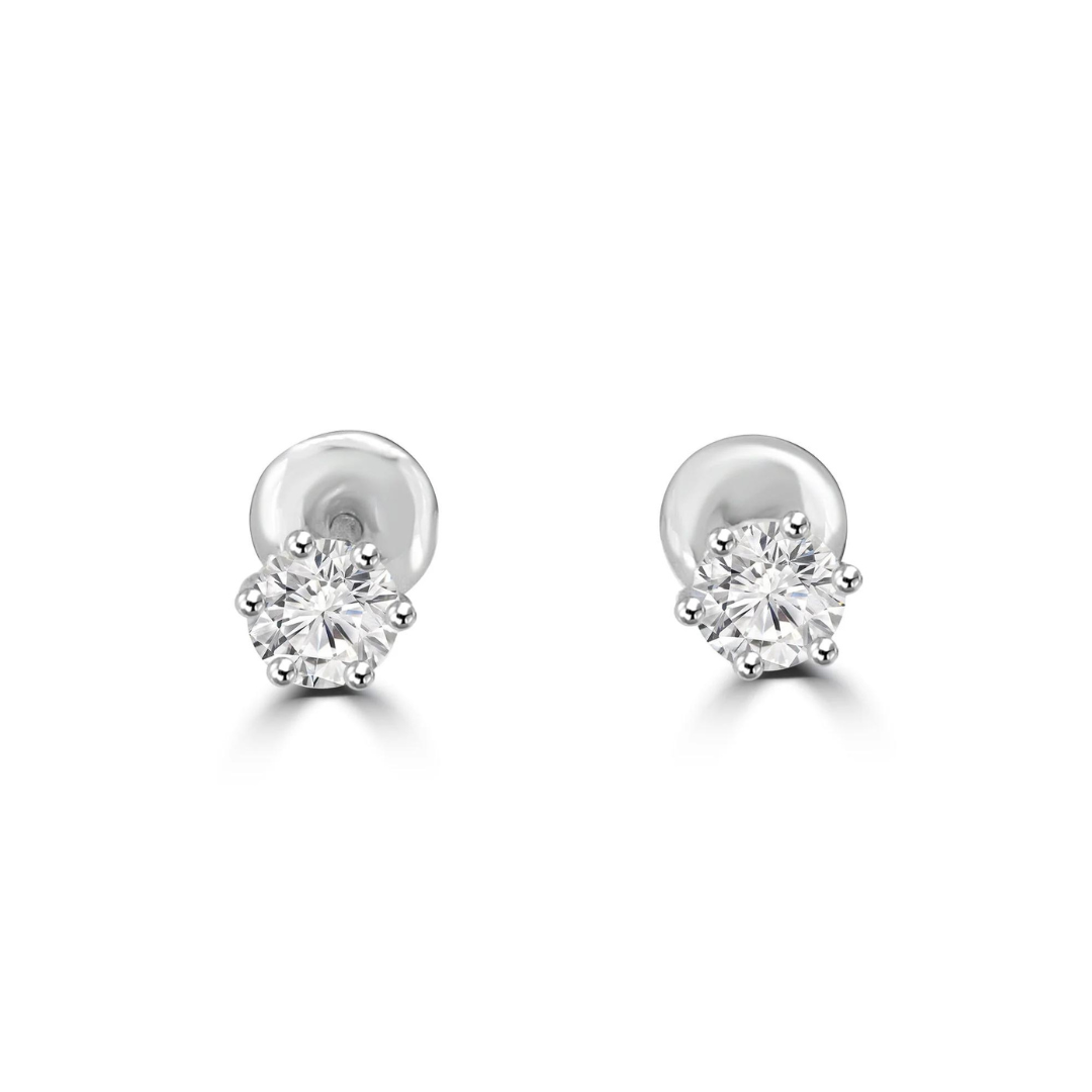 Sparkling 40 Pointer Solitaire Earrings