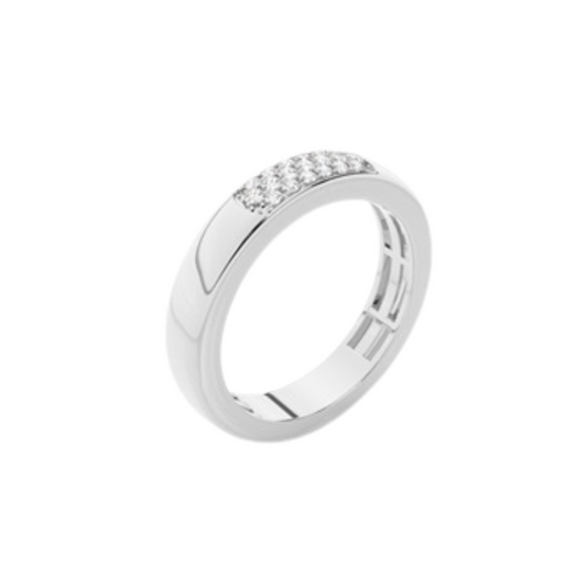 Micro Pave Setting Round Diamond Wedding Band