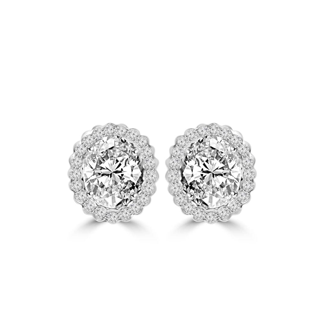 Beazen 1ct Oval Lab Diamond Earrings