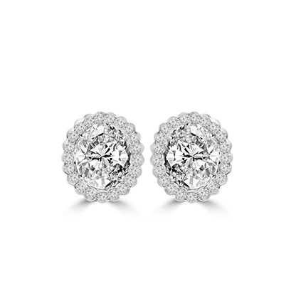 Beazen 1ct Oval Lab Diamond Earrings