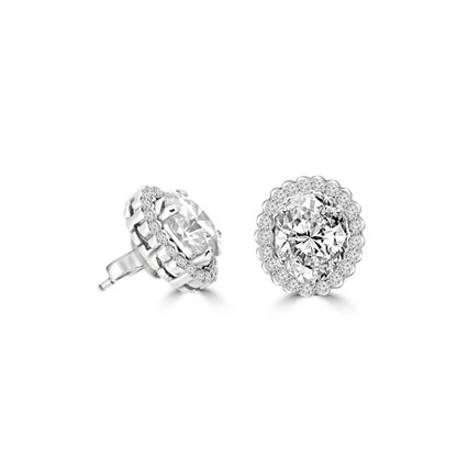 Beazen 1ct Oval Lab Diamond Earrings